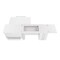 Arrow Classic Harriet Sewing Cabinet with Hydraulic Lift & Storage Drawers - Ash White